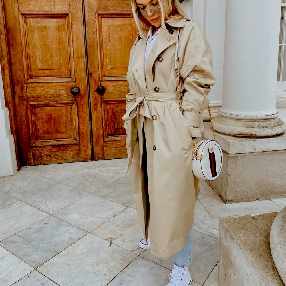 H&M Oversized Cotton Trench-coat XS/S NWT